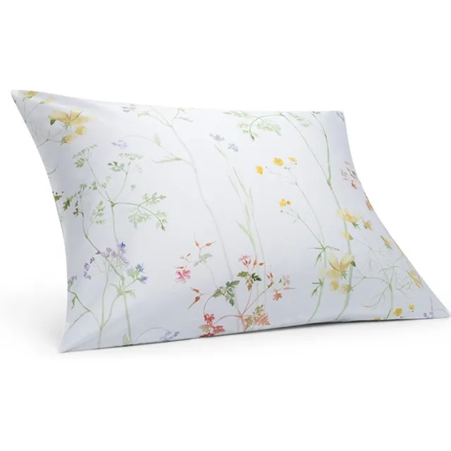 Yumeko kussensloop katoensatijn wild flowers 50x60 - Biologisch & ecologisch - 1 stuk