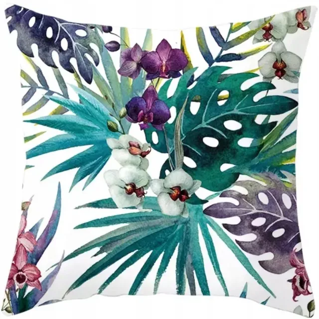Fashion home Decoratieve Kussensloop 45x45 cm - Tropische Orchidee Multicolor