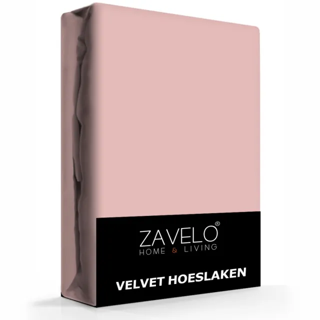 Zavelo Flanel Velvet Hoeslaken Oud Roze-Lits-jumeaux (180x200 cm)