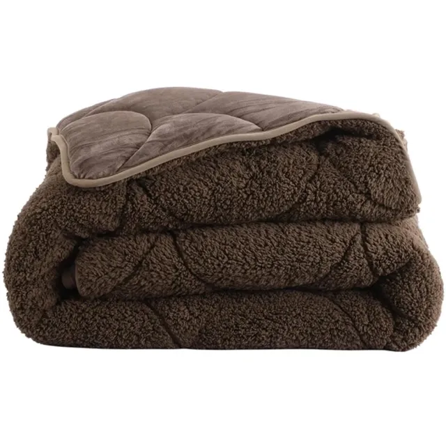 Slaaptextiel SlaapLuxe Dekbed Zonder Overtrek Bruin - Velvet & Teddy 2-in-1 - All Year Comfort-1-persoons (140x220 cm)