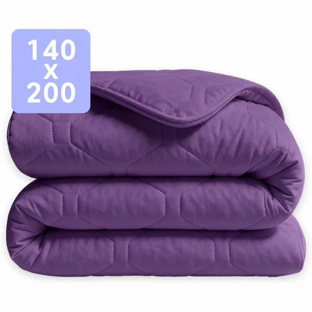 Happybed Dekbed zonder overtrek 140x200 - 100% Katoen - Wasbaar Dekbed - Bedrukt dekbed zonder hoes - Hoesloos Dekbed - Eenpersoonsdekbed - Wineberry
