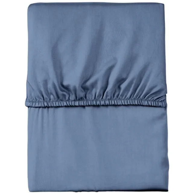 Detexpol Hoeslaken Micro Satijn Blauw Met Elastiek