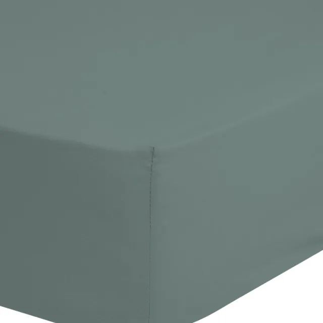 Good Morning hoeslaken effen kleur - Baby 60x120 cm - Mistgroen - 100% Katoen jersey Misty Green