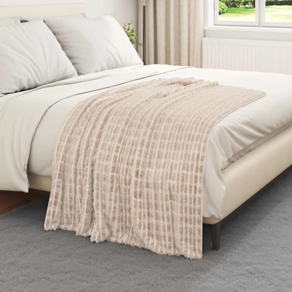 vidaXL Kleden 6 st Beige 150 x 130 cm 2,75 kg Fleece, foto 3