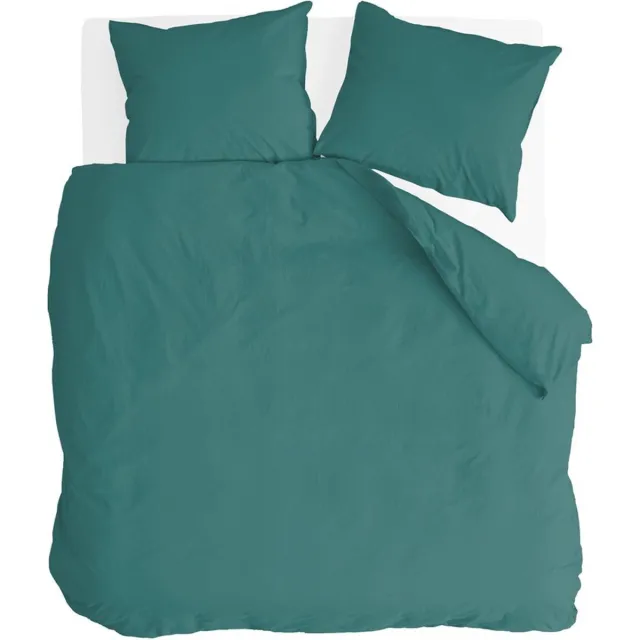 BYRKLUND Dekbedovertrek Go Velvet - 240x220 - Voor: 100% Polyester, achter 100% Katoen - Groen