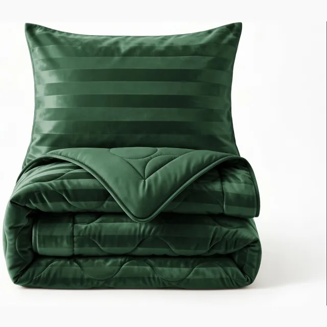 Sleeptime Hotel Velvet 2 in 1 Dekbed - Dekbed zonder Overtrek - Wasbaar Dekbed - 200x200 - Groen