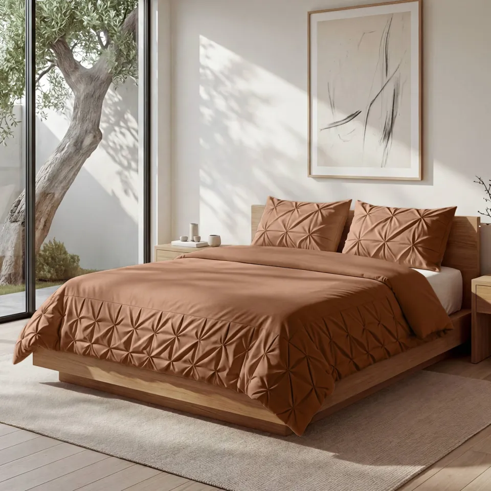 Sleeptime polyester dekbedovertrek 2-persoons (200x220 cm) mocha mousse, foto 7