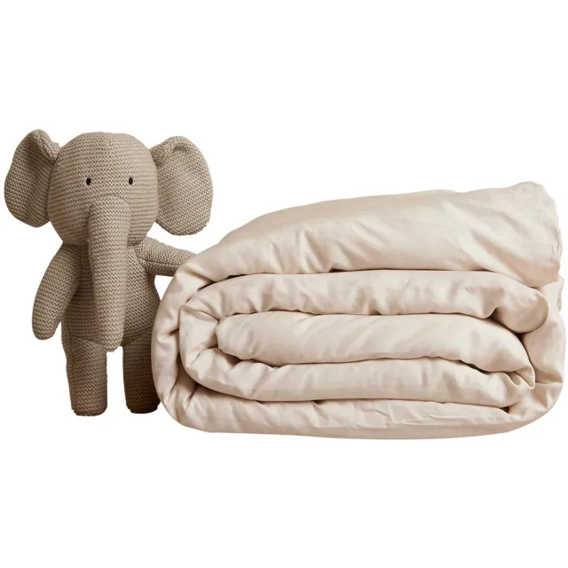 Coco & Cici Kids - TENCEL Twill Dekbedovertrek Beige - 100x135 (zonder kussensloop)