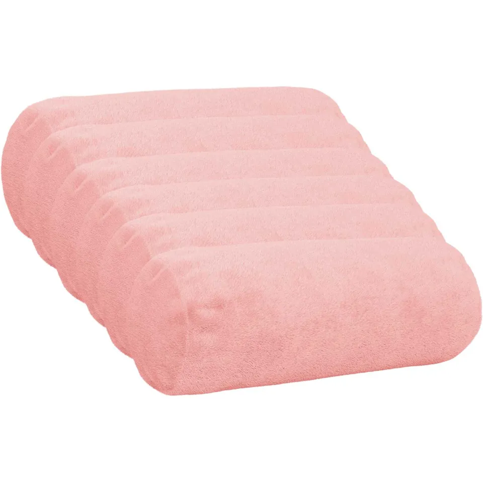 vidaXL Kussensloop 6 st HEERLEN Roze Dia. 15 x 40 cm Flanel, foto 3