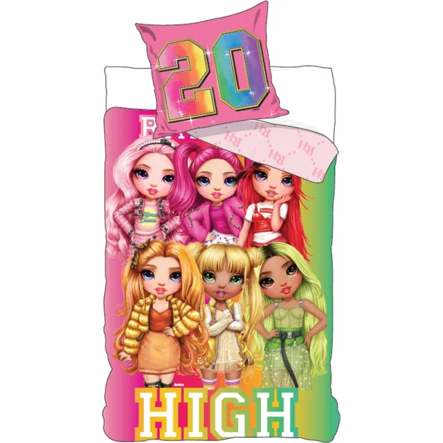 Rainbow High Dekbedovertrek Squad 140 x 200 cm - Katoen 70 x 90 cm multi