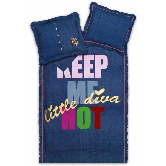 LDbyLittleDiva Little Diva Dekbedovertrek Keep Me Hot - Eenpersoons - 140x200/220 cm - Blauw