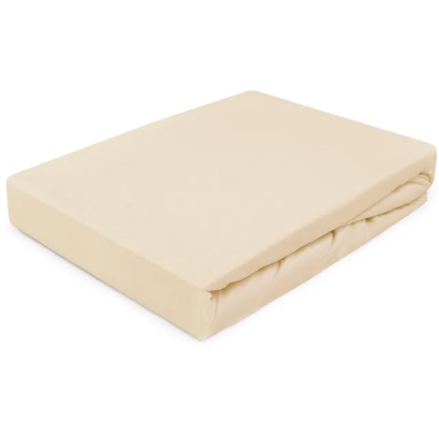 Darymex Jersey Hoeslaken 200x220 cm - Met Elastiek Rondom - Beige - Heavy Quality - 100% Katoen