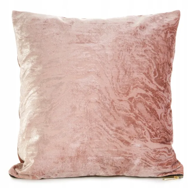 Eurofirany Decoratieve Kussenhoes Luisa 42x42 cm Roze - Zacht Velours