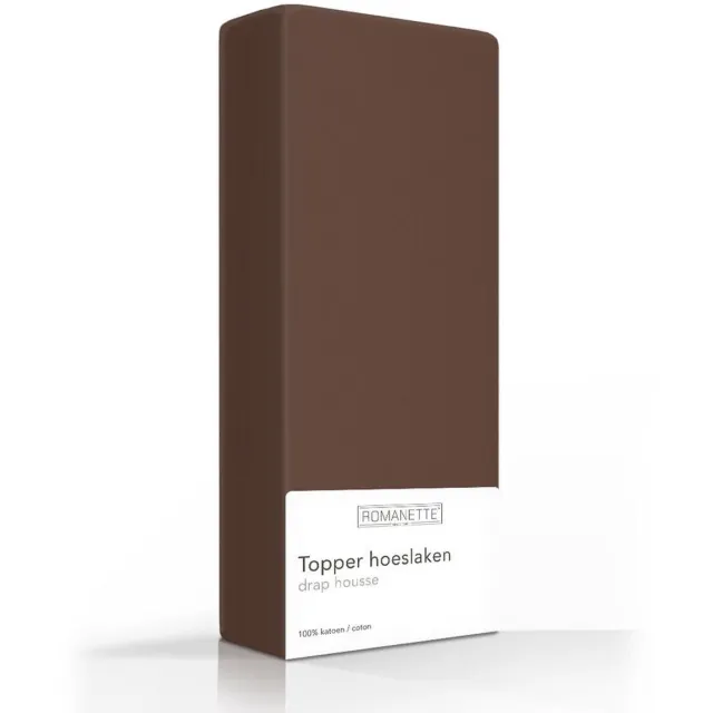 Romanette Luxe Verkoelend Katoenen Topper Hoeslaken - Taupe