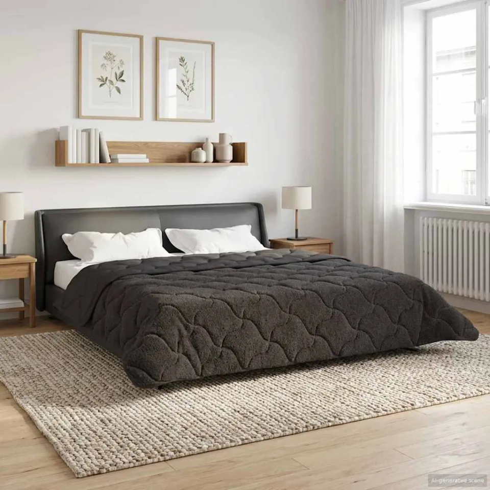 vidaXL Winter Dekbed 240 x 220 cm Winter anthraciet, foto 4
