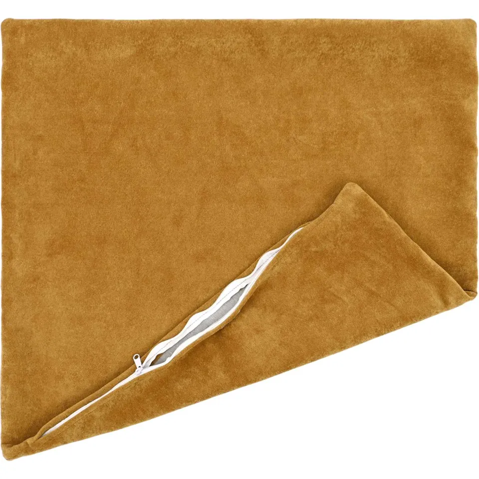vidaXL Kussensloop 2 st HEERLEN Geel 65 x 65 cm Microfiber Fleece, foto 3