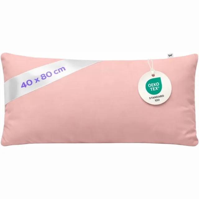 Wolkenfeld Zachte Kussensloop 40x80 cm - Roze - Ademend & Kreukvrij