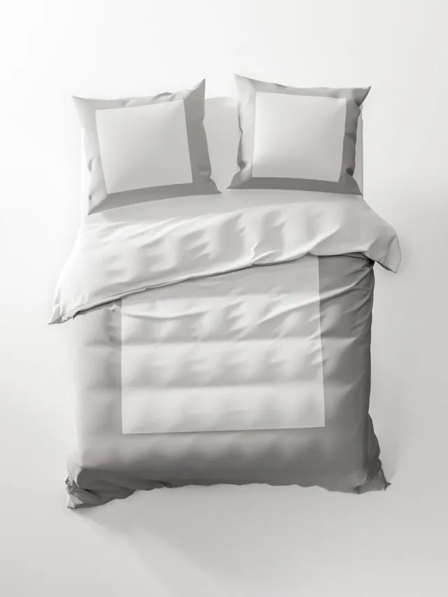 Heckett & Lane HNL Lina Dekbedovertrek - White/Silver Grey