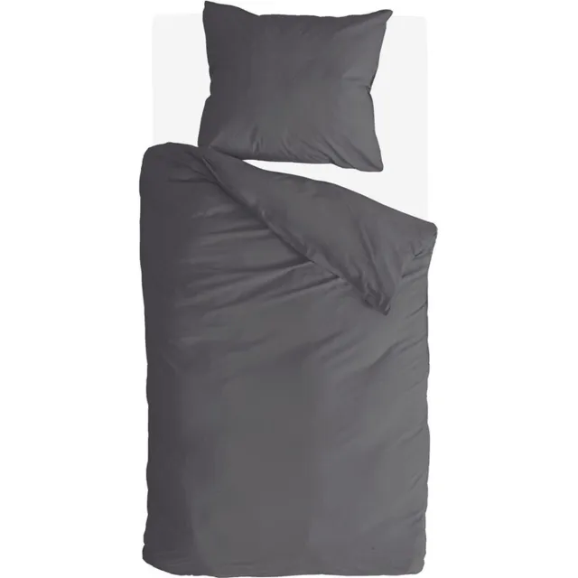 BYRKLUND Dekbedovertrek Go Velvet - 140x220 - Voor: 100% Polyester, achter 100% Katoen - Off Black