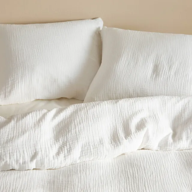 NOUS Living mousseline dekbedovertrek 2-persoons (200x220 cm) Off White