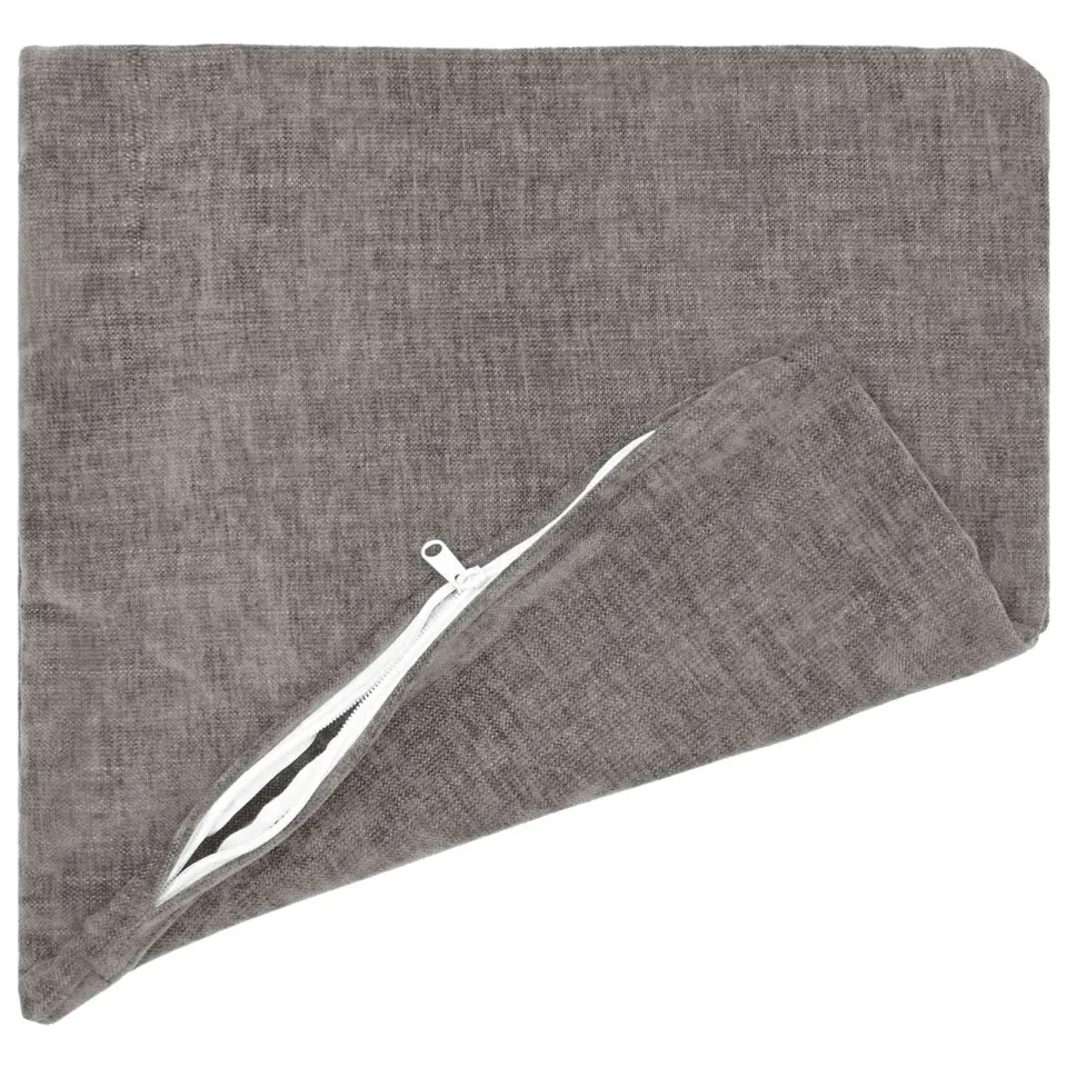 vidaXL Kussensloop 12 st HEERLEN Donkergrijs 50 x 50 cm Chenille Stof, foto 4