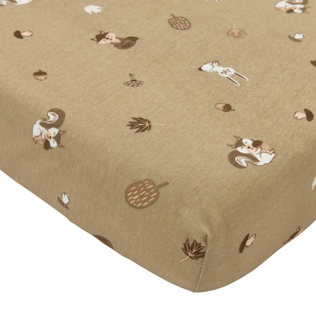 Meyco hoeslaken junior bed Forest Animals sand