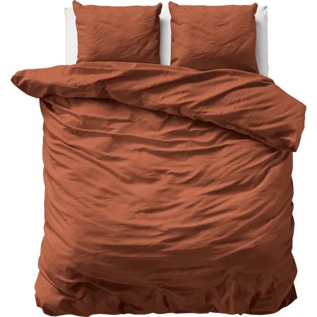 Primaviera Deluxe Uni Satijn Dekbedovertrek - 200x200/220 + 2 kussenslopen 60x70 - Bruin - Tweepersoons