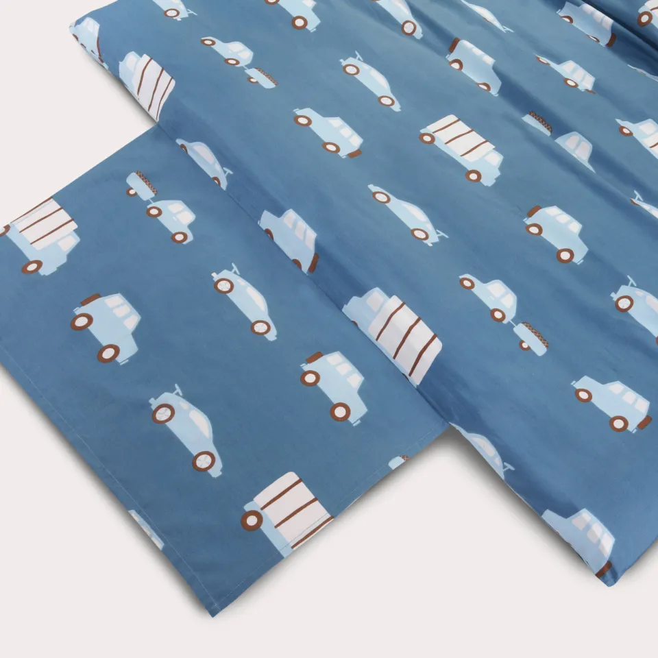 NOUS Kids katoenen dekbedovertrek kinderbed (120x150 cm) blauw, foto 4