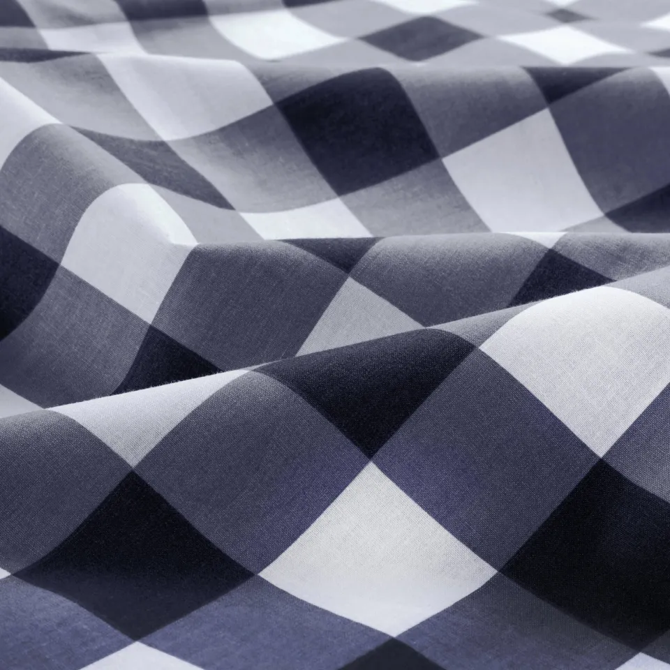 NOUS Living katoenen dekbedovertrek 2 persoons (200x220 cm) donkerblauw, foto 5
