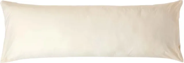 Homescapes Kussensloop 50x140 cm voor Lichaamskussen – Crème – 100% Egyptisch Perkal Katoen – 200 TC