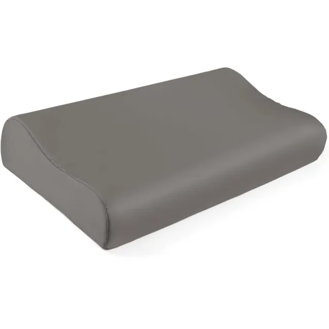 Famanu Kussensloop van 100% moerbeizijde, 19 momme kwaliteit voor contourkussen, 50 x 30 x 10-6.8 cm, charcoal
