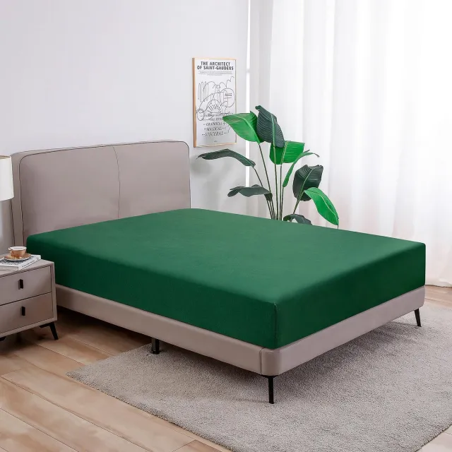Ibenzoa Ultra Comfortabele 100% Katoenen Hoeslakens in Diverse Kleuren en Maten voor Luxe Slaapervaring groen