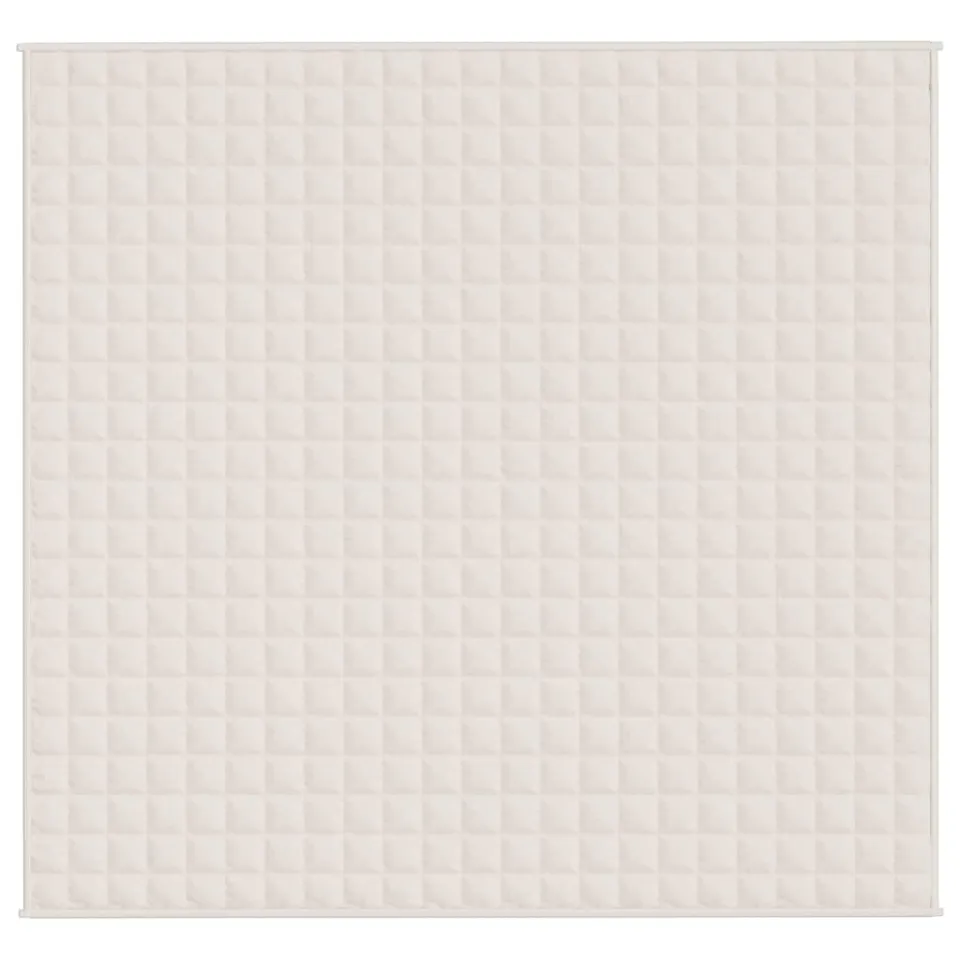 vidaXL Verzwaringsdeken 220x235 cm 15 kg stof lichtcrèmekleurig