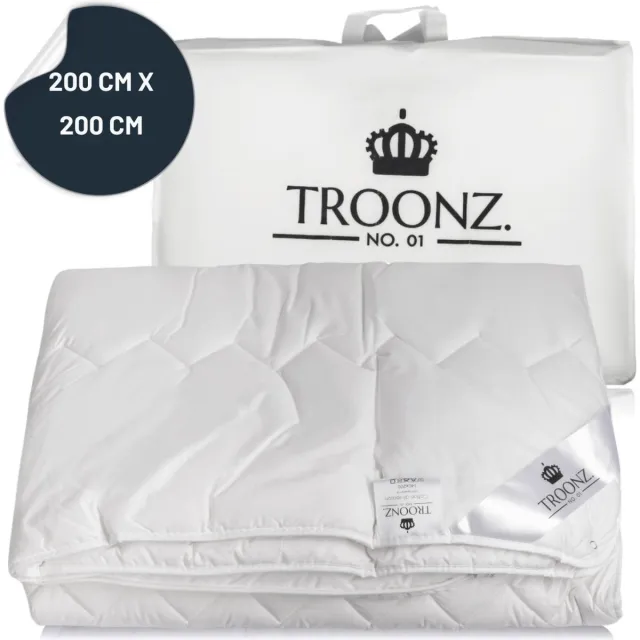 Troonz Dekbed Livorno 200x200 cm - 100% Katoen - Luxe en Zacht Katoen - Zomer Dekbed - Tweepersoons Dekbed Wit