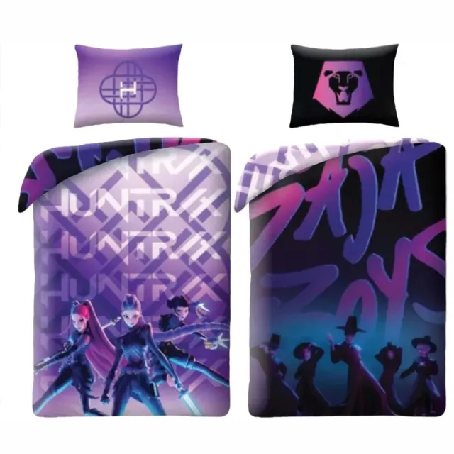 KPop Demon Hunters Demon Hunters dekbedovertrek K-pop Enemies 140 x 200 cm - 70 x 90 cm - polyester Purple
