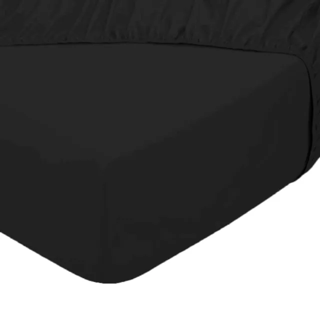 Zydante Topper Hoeslaken - Hotel Home Collection Jersey Hoeslaken – Zacht en Comfortabel – Rekbaar – Elastische Rand – Luxe Hotelkwaliteit – Machinewasbaar - Zwart / 200x180 (2)