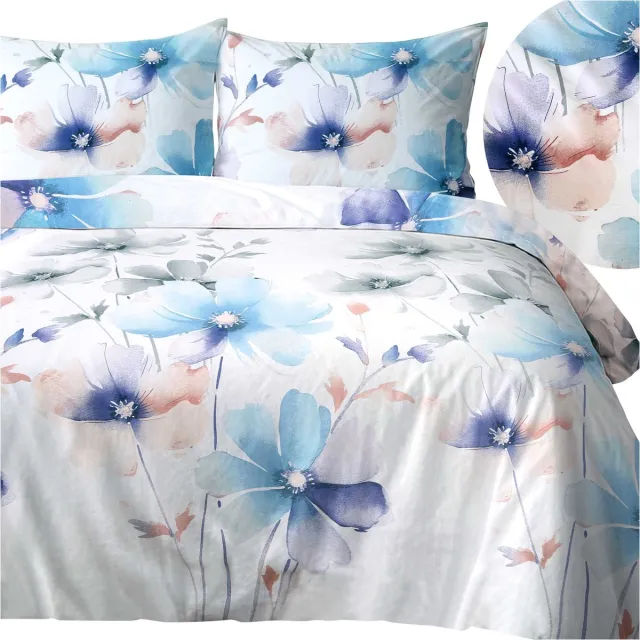 Darymex Satynlove - Dekbedovertrek set (3-delig) - 100% Katoen-Satijn - Met Ritssluiting - 160x200 cm wit