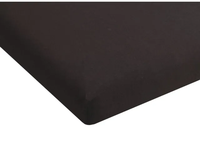MatrasDirect Hoeslaken Jersey Katoen - Topdekmatras Zwart - 160x200 - 100% Katoen - Oeko-Tex gecertificeerd