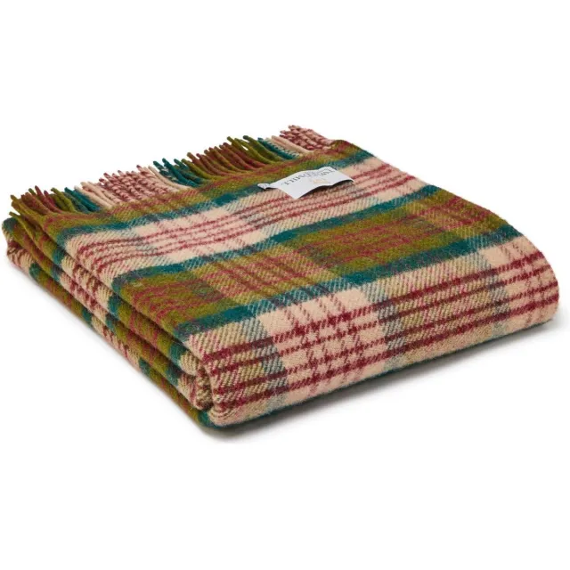 Tweedmill Plaid Tartan Distel - 150x183 - Nieuw Wol - Tweedmill UK Paars