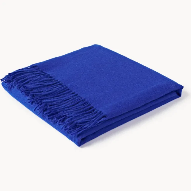 Elvang Plaid Luxury uit baby-alpacawol Blauw