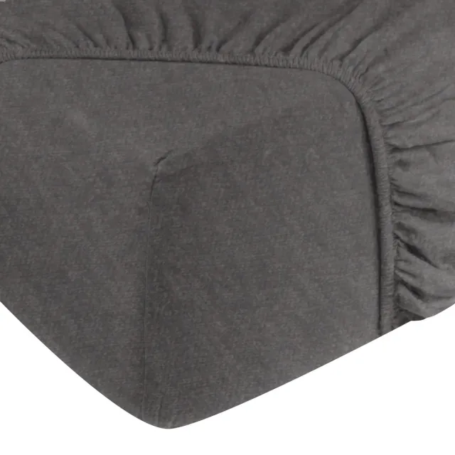 DoubleDry Jersey Stretch Hoeslaken - 100% Katoen - Eenpersoons 90x200 cm - 25cm Matrasdikte - Rondom Elastiek - Grijs Melange