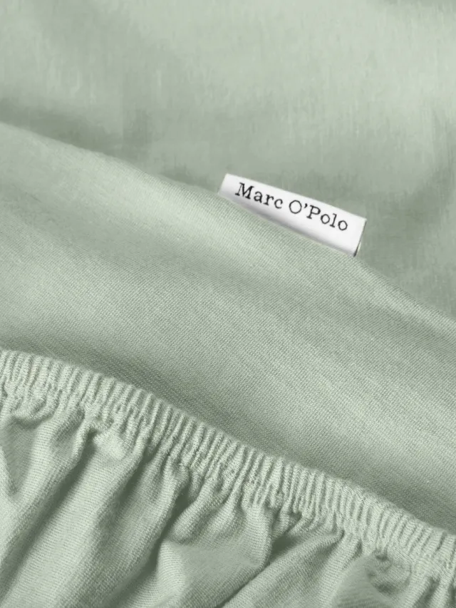 Marc O'Polo Premium Organic Jersey Hoeslaken Calm sage - 180-200 x 200-220 cm