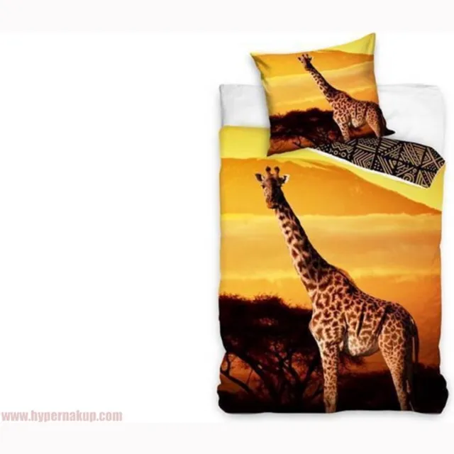 Carbotex Dekbedovertrek Giraffe Junior Katoen Geel