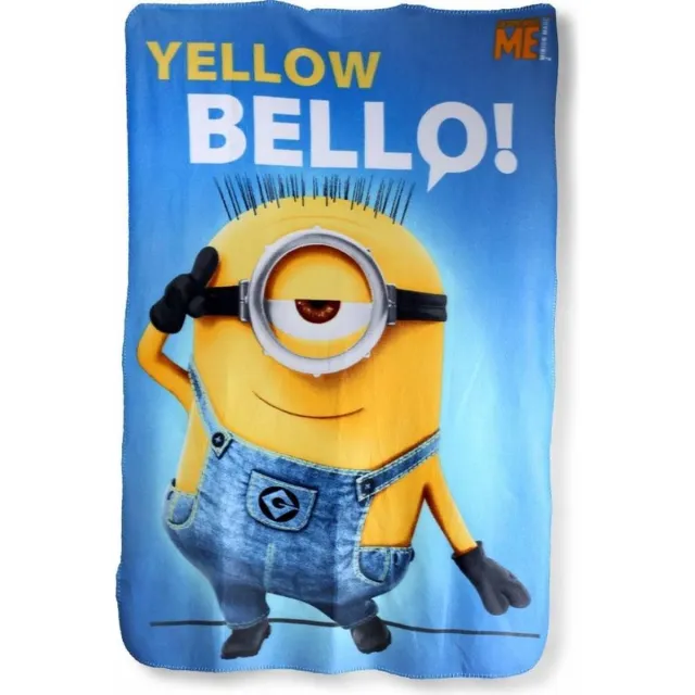 Minions Plaid Minions yellow 100x150 cm geel