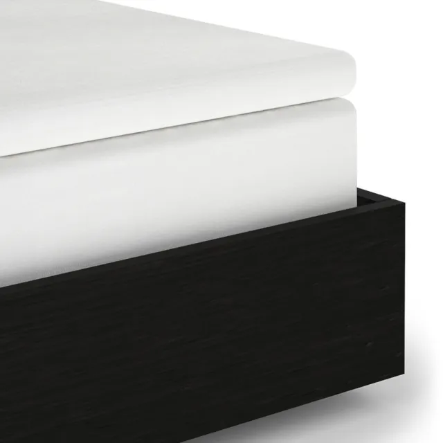Heckettlane Topper Hoeslaken Elementi - 90x210-220 cm - 100% Katoen-Satijn - Wit White