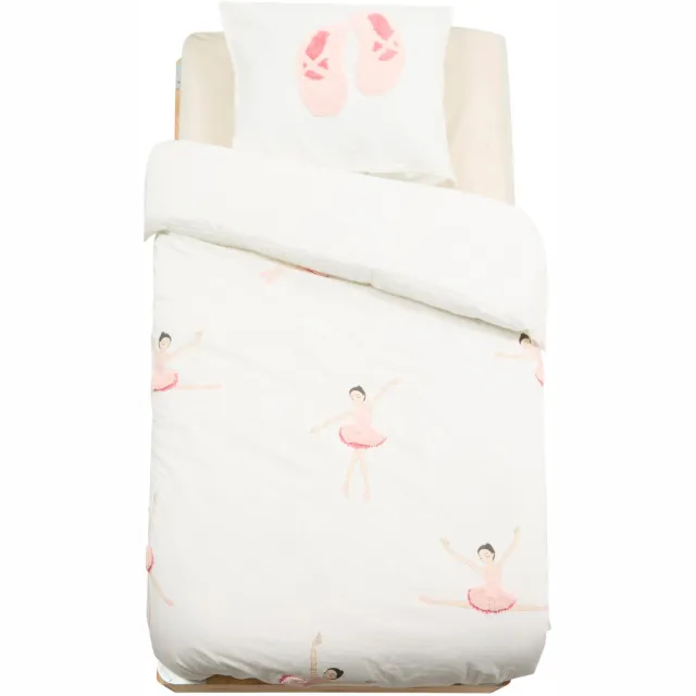 Atmosphera Kids Ballerina Dekbedovertrek set met 1 kussensloop 140x200cm/65x65cm Rose