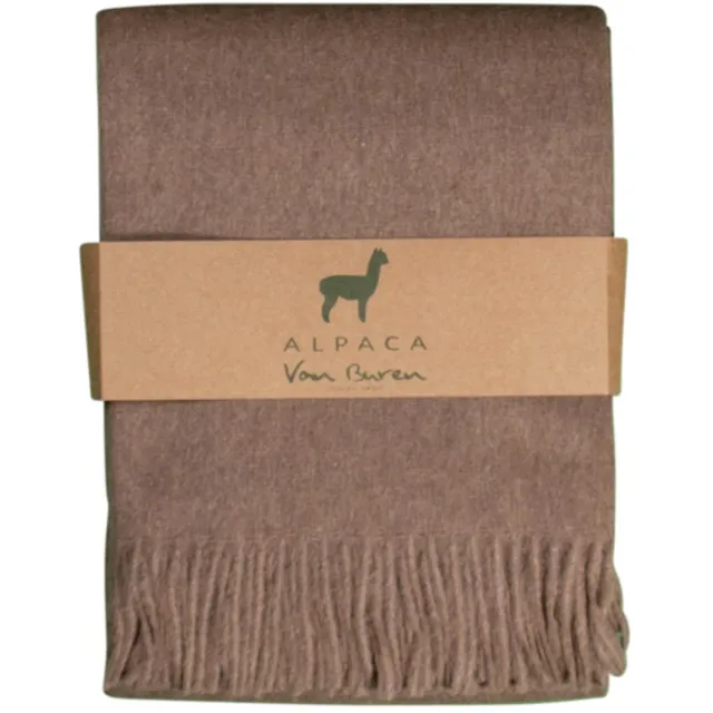 Van Buren Sinds 1861 Van Buren - Alpaca wollen plaid - Caramel - Deken van alpaca wol - 200x150cm Karamel