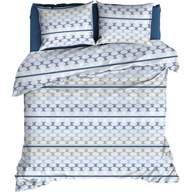 Romanette Kapla Dekbedovertrek - Tweepersoons - 200x200/220 cm - Blue