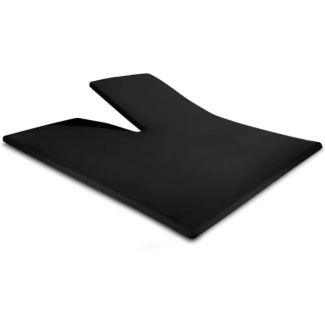 Droomtextiel Splittopper Hoeslaken Dubbel Jersey Zwart 180x200 cm - 100% Zacht Katoen - Tot 15 cm Matrasdikte - 220 g/m²