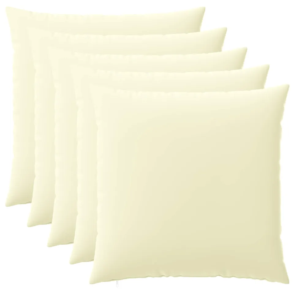 vidaXL Kussensloop 6 st HEERLEN Crèmekleurig 65 x 65 cm Polyester